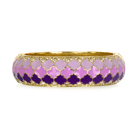 Tuile Lilac Wide Bangle Bracelet