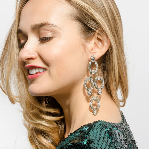 Deco Link Chandelier Earrings