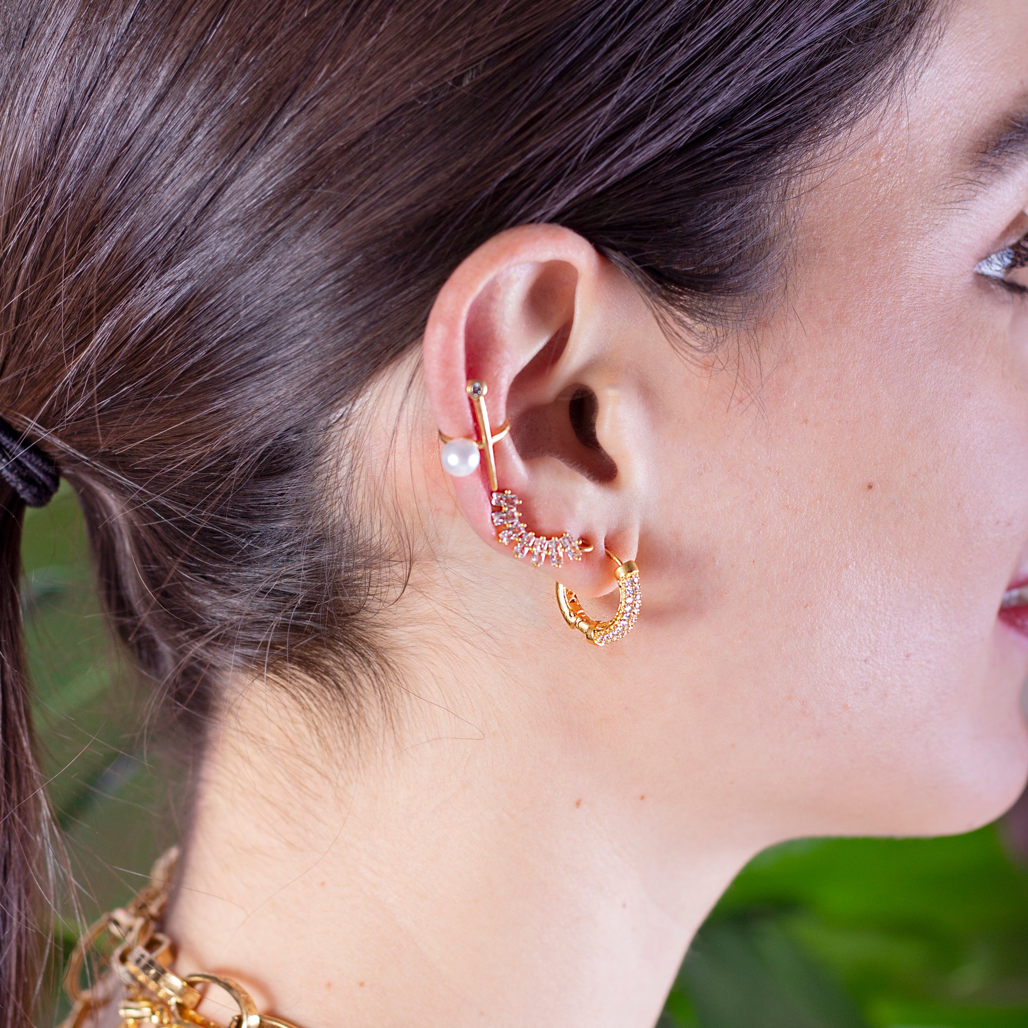18-Karat Gold Earrings with Natural Diamonds | OE-5868 – O! Jewelry