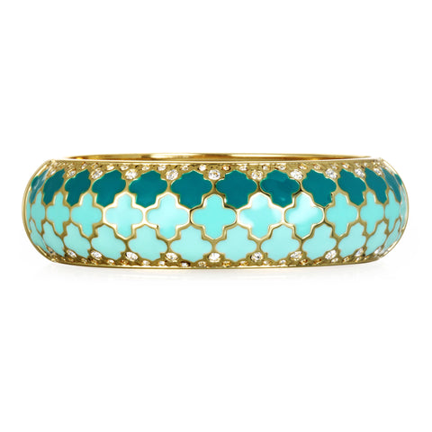 Tuile Mint Wide Bangle Bracelet